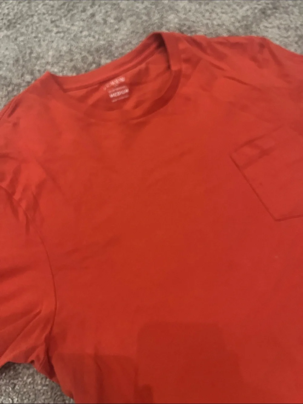 J. Crew Slim Fit Men's Red Pocket Crew T-Shirt
